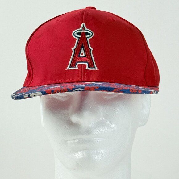 MLB Los Angeles Angels Sixth Man Floral Brim Promotion Cap Adjustable Fit Hat - Picture 2 of 6